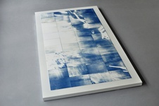 <i>Shadows (Even when the Light has Gone)</i>, 2012, forty-four unique cyanotype prints, each 20 x 15 inches, 80 x 165 inches total.